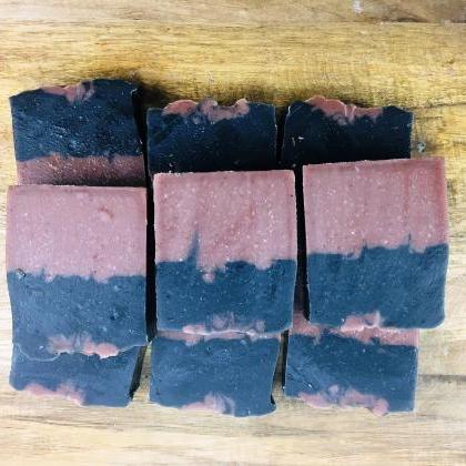 Strawberry & Charcoal Soap
